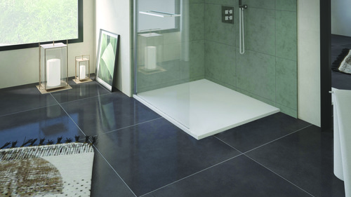 Receveur de douche résine de synthèse Nola blanc 70x90
